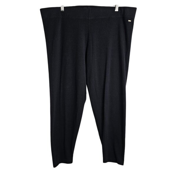 Tommy Hilfiger Pants - TOMMY HILFIGER Leggings Pants BLACK size XXL Ankle Crop Casual Gym Athleisure